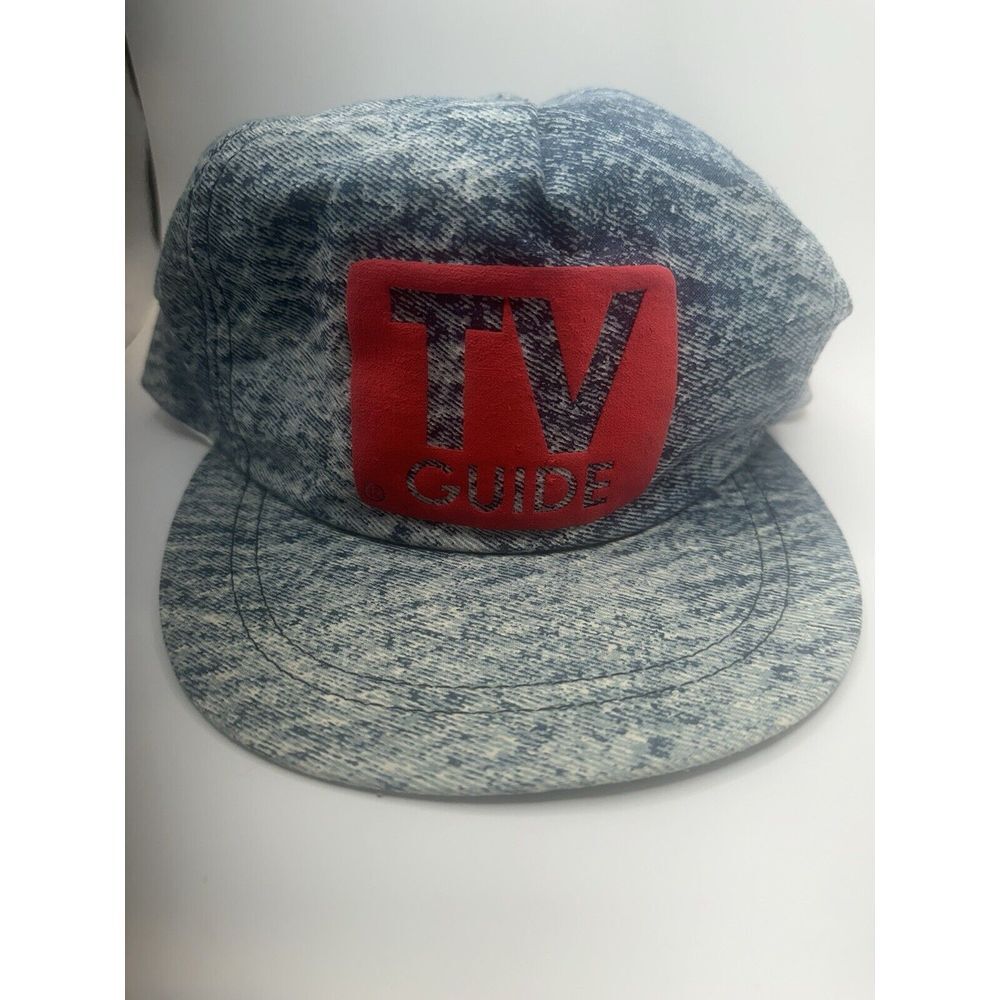VTG 1990s Acid‎ Wash Tv Guide Snap Back Hat